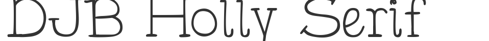 DJB Holly Serif font preview