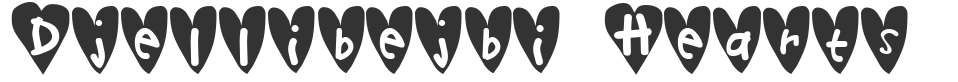 Djellibejbi Hearts font preview