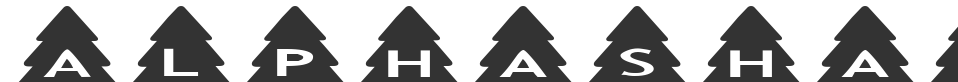 AlphaShapes xmas trees font preview