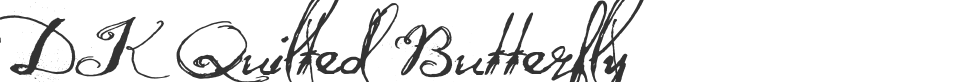 DK Quilted Butterfly font preview
