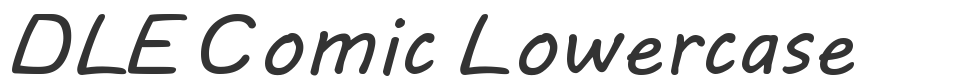 DLE Comic Lowercase font preview