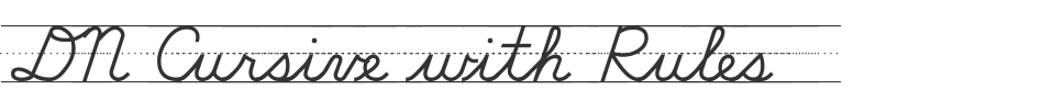DN Cursive with Rules font preview
