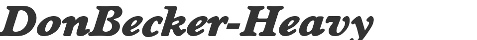 DonBecker-Heavy font preview