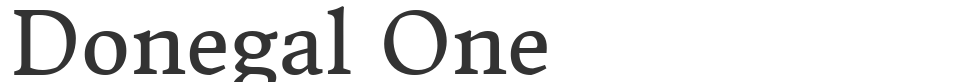 Donegal One font preview