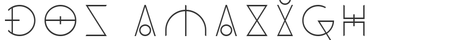 Dos Amazigh font preview