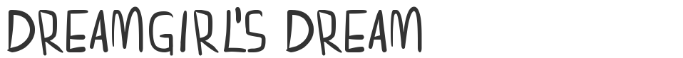 dreamgirl's dream font preview