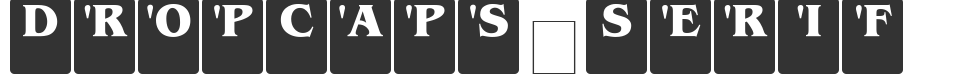 DropCaps-Serif font preview