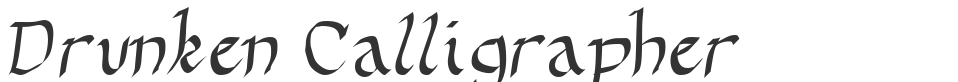 Drunken Calligrapher font preview