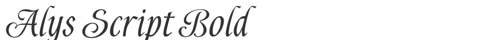 Alys Script Bold font preview