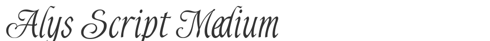 Alys Script Medium font preview