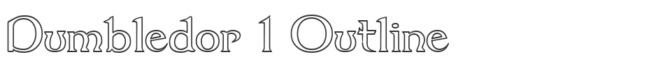 Dumbledor 1 Outline font preview