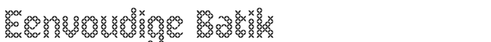Eenvoudige Batik  font preview