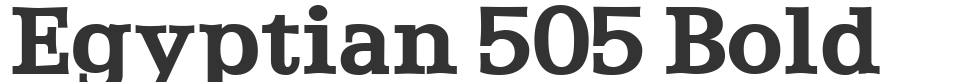 Egyptian 505 Bold font preview
