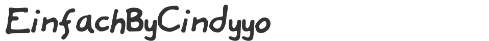 EinfachByCindyyo font preview