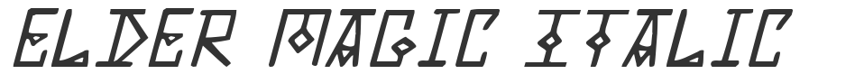 Elder Magic Italic font preview