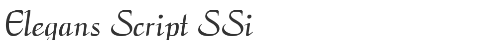 Elegans Script SSi font preview