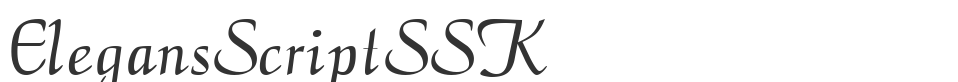 ElegansScriptSSK font preview