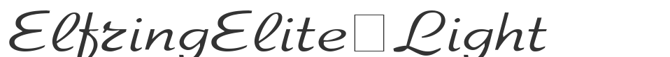 ElfringElite-Light font preview
