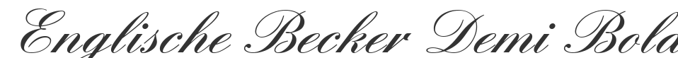 Englische Becker Demi Bold font preview