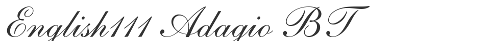 English111 Adagio BT font preview