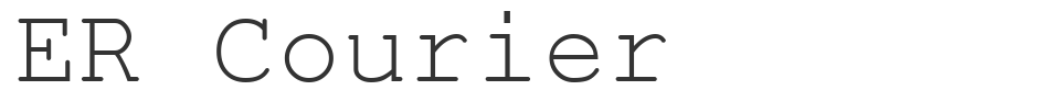 ER Courier font preview