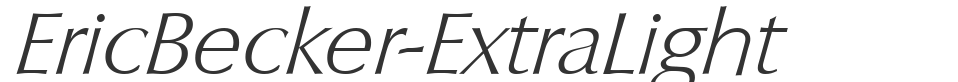 EricBecker-ExtraLight font preview