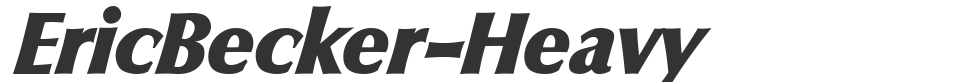 EricBecker-Heavy font preview