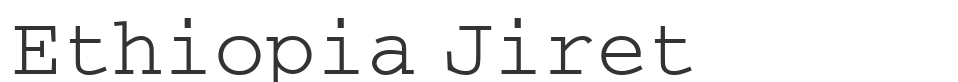 Ethiopia Jiret font preview