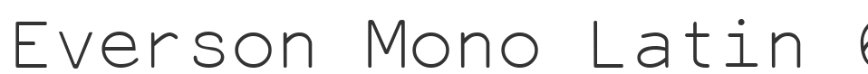 Everson Mono Latin 6 font preview