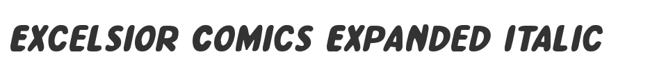 Excelsior Comics Expanded Italic font preview