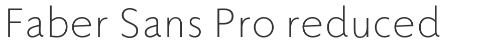 Faber Sans Pro reduced font preview