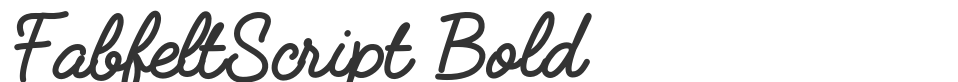 FabfeltScript Bold font preview