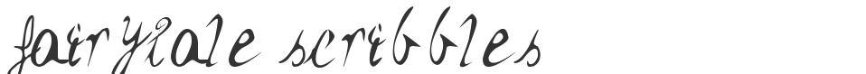 fairytale scribbles font preview