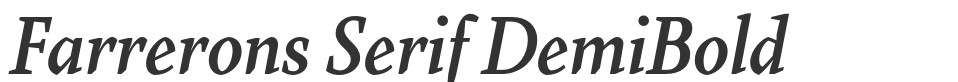 Farrerons Serif DemiBold font preview