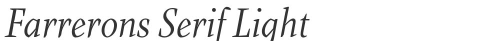 Farrerons Serif Light font preview