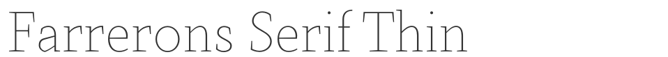 Farrerons Serif Thin font preview