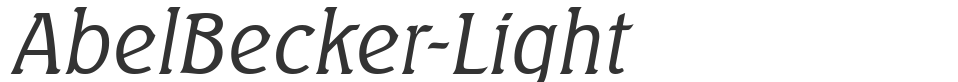 AbelBecker-Light font preview