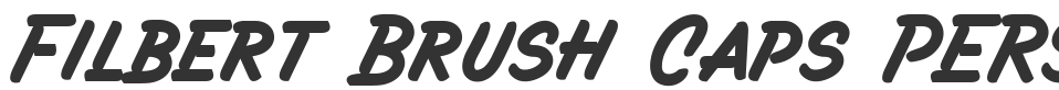 Filbert Brush Caps PERSONAL USE font preview
