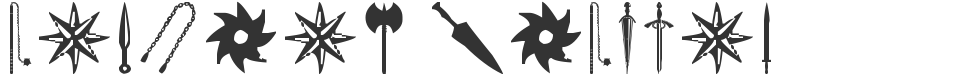 Ancient Weapons font preview