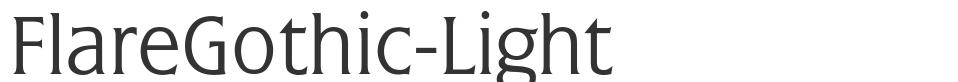 FlareGothic-Light font preview