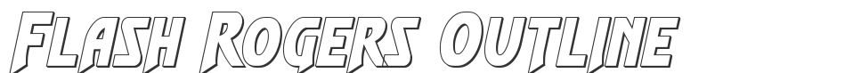 Flash Rogers Outline font preview