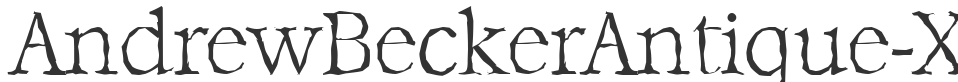 AndrewBeckerAntique-Xlight font preview