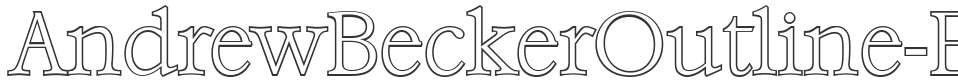 AndrewBeckerOutline-ExtraLight font preview