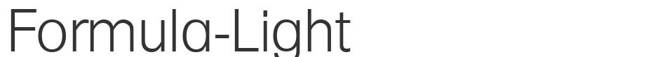 Formula-Light font preview