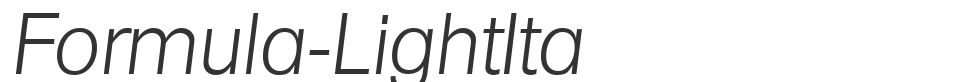 Formula-LightIta font preview