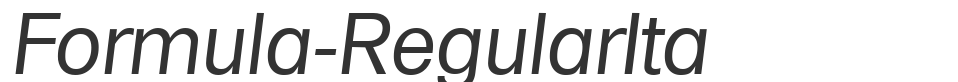Formula-RegularIta font preview