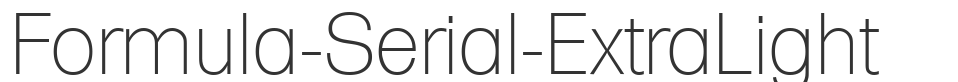 Formula-Serial-ExtraLight font preview