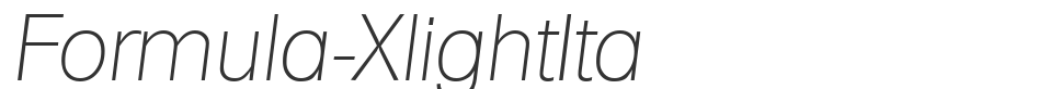 Formula-XlightIta font preview