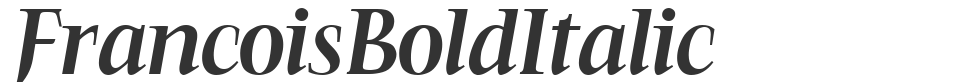 FrancoisBoldItalic font preview