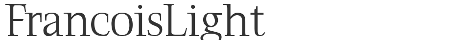 FrancoisLight font preview